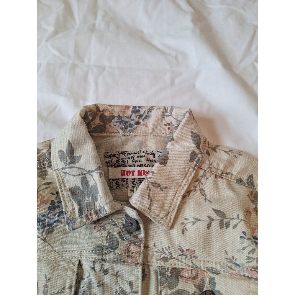 Vintage 90s Women's Hot Kiss Floral Jacket Sz Small - Picture 3 of 7